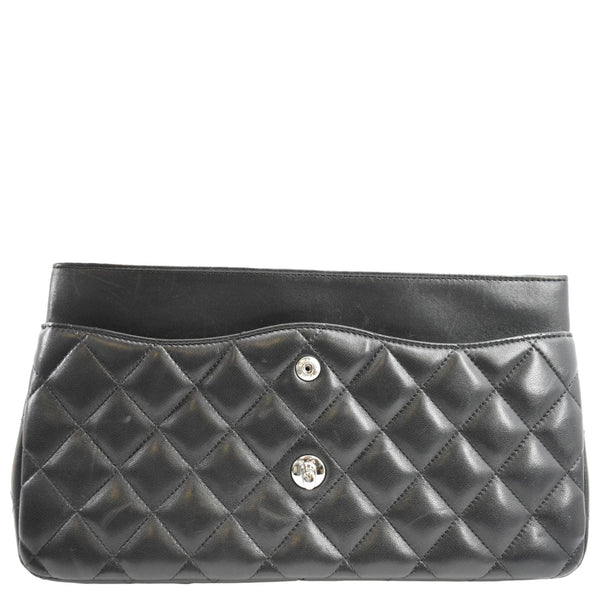 Chanel Classic Medium Double Flap Leather Shoulder Bag - Open Look