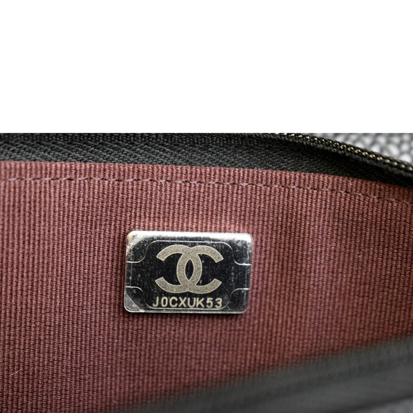 CHANEL Wallet On Chain Quilted Leather Crossbody Bag Black