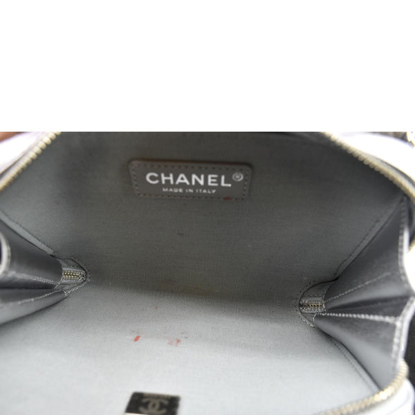 CHANEL Like a Wallet Quilted Lambskin Leather Shoulder Bag Gunmetal Metallic