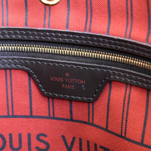 LOUIS VUITTON Neverfull GM Damier Ebene Tote Shoulder Bag Brown