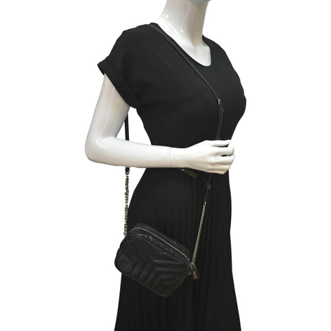 Yves Saint Laurent Y Mini Quilted Leather Camera Bag - Full View