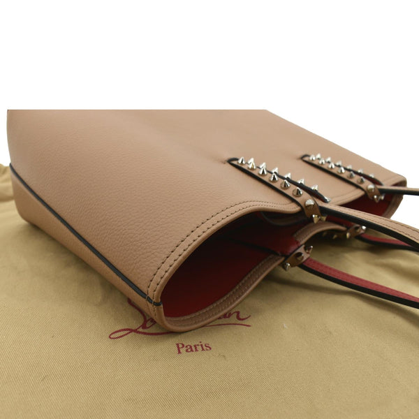 CHRISTIAN LOUBOUTIN Cabata Small Empire Paris Leather Tote Bag Beige