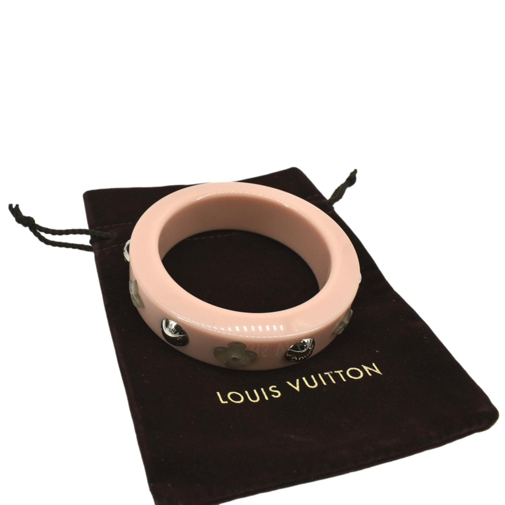 Louis Vuitton 2012 Pink Enamel Floral Bangle · INTO
