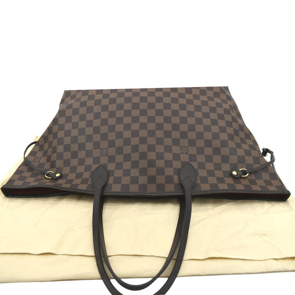 LOUIS VUITTON Neverfull GM Damier Ebene Tote Shoulder Bag Brown