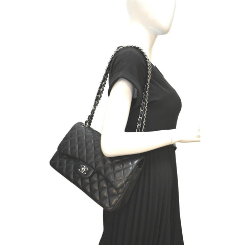 Chanel Classic Medium Double Flap Leather Shoulder Bag - Full View