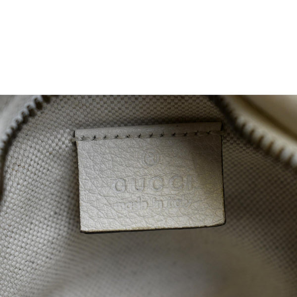 GUCCI Print Small Leather Belt Waist Bum Bag White 527792