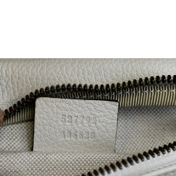 GUCCI Print Small Leather Belt Waist Bum Bag White 527792