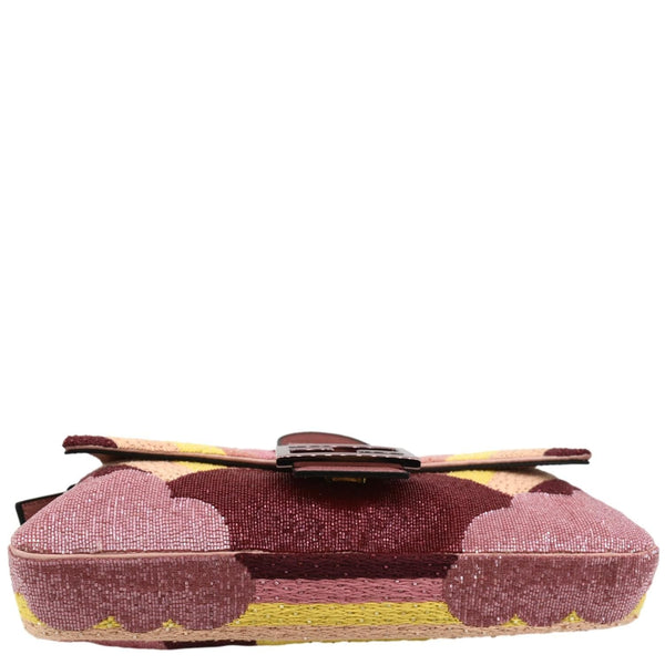 FENDI Baguette 1997 Satin Leather Shoulder Satchel Bag Multicolor