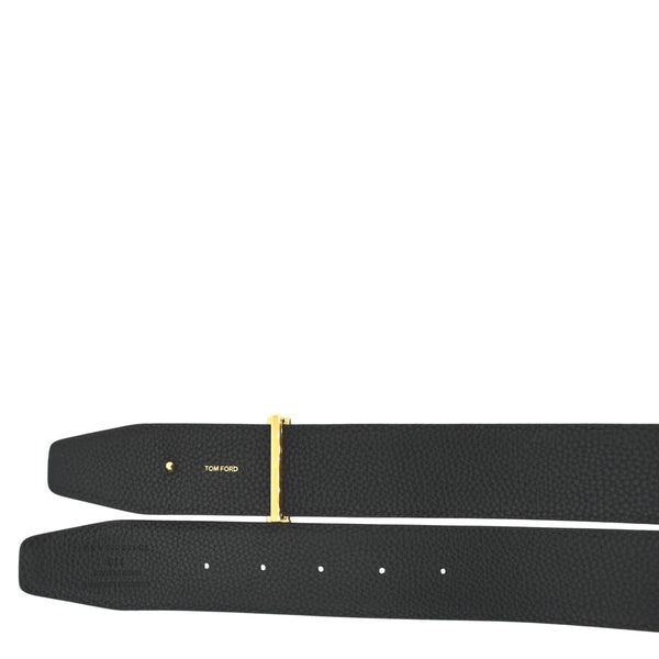 Tom Ford T Icon Reversible Leather Belt Black Size 110 - Stamp