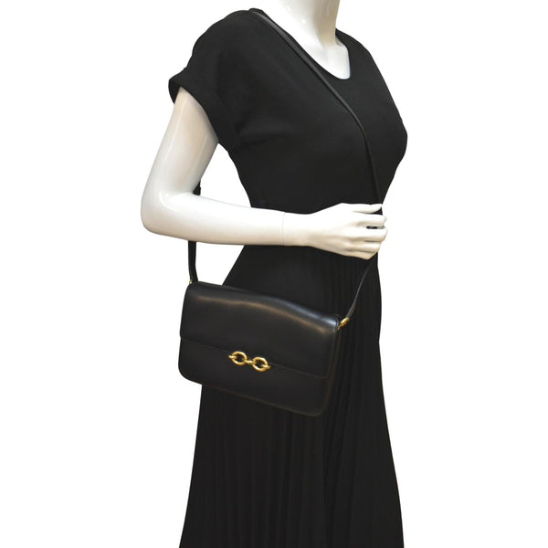 Yves Saint Laurent Le Maillon Leather Shoulder Bag - Full View