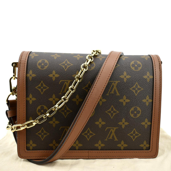 LOUIS VUITTON Dauphine MM Monogram Reverse Canvas Shoulder Bag Brown