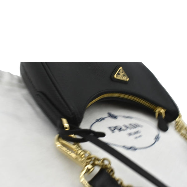 PRADA Re-Edition 2005 Saffiano Leather Shoulder Bag Black