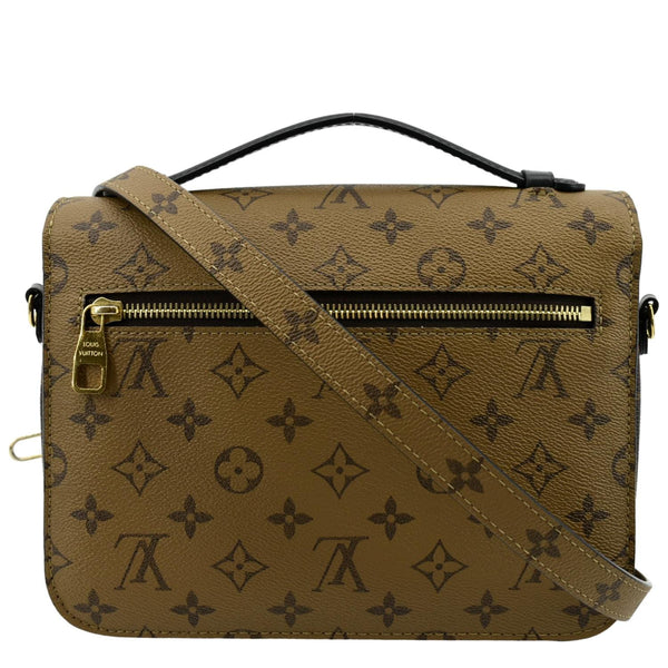 LOUIS VUITTON Metis Pochette Reverse Monogram Canvas Crossbody Bag Brown