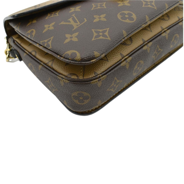 LOUIS VUITTON Metis Pochette Reverse Monogram Canvas Crossbody Bag Brown