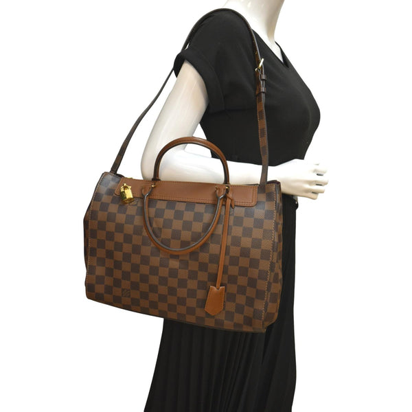 LOUIS VUITTON Greenwich Damier Ebene Shoulder Bag Brown