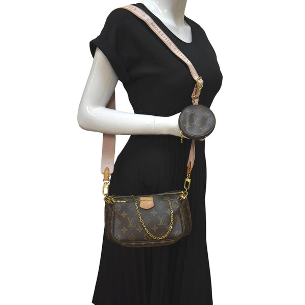LOUIS VUITTON Multi Pochette Accessoires Monogram Canvas Shoulder Bag Brown