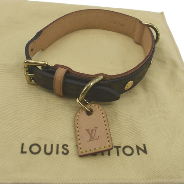 Louis Vuitton Baxter Monogram Canvas Dog Collar Brown - Product