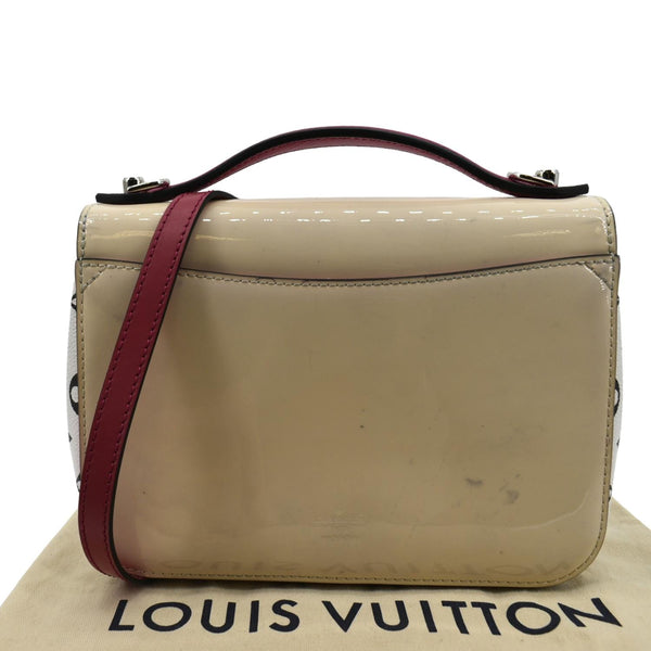 LOUIS VUITTON Cherrywood BB Patent Calfskin Leather Shoulder Bag Creme