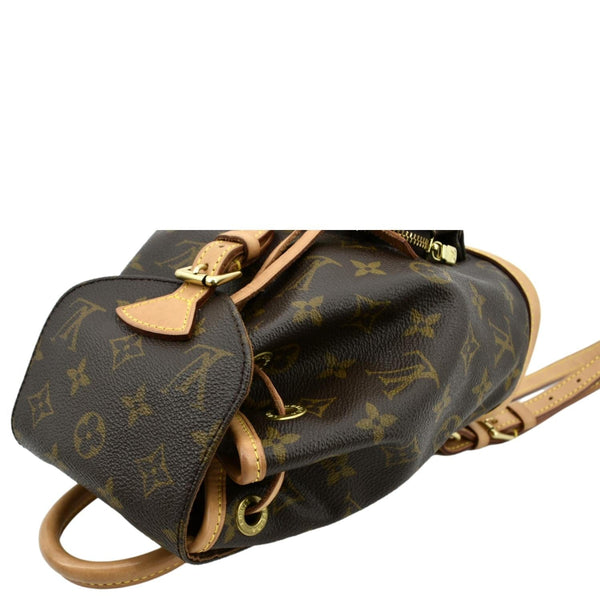 LOUIS VUITTON Mini Montsouris Monogram Canvas Backpack Bag Brown