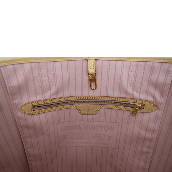 LOUIS VUITTON Neverfull GM Damier Azur Tote Shoulder Bag White