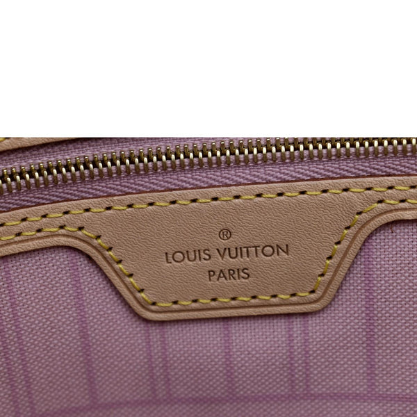 LOUIS VUITTON Neverfull GM Damier Azur Tote Shoulder Bag White