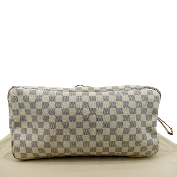 LOUIS VUITTON Neverfull GM Damier Azur Tote Shoulder Bag White
