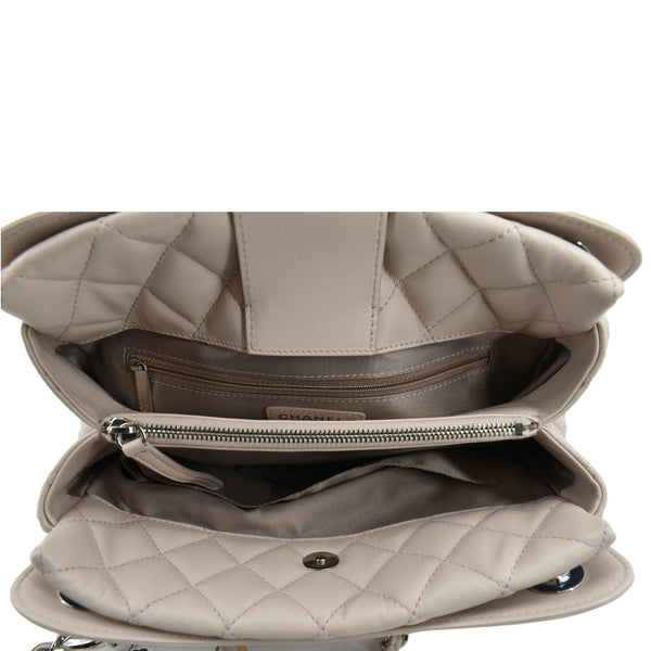 CHANEL CC Quilted Lambskin Leather Shopping Tote Bag Light Pink