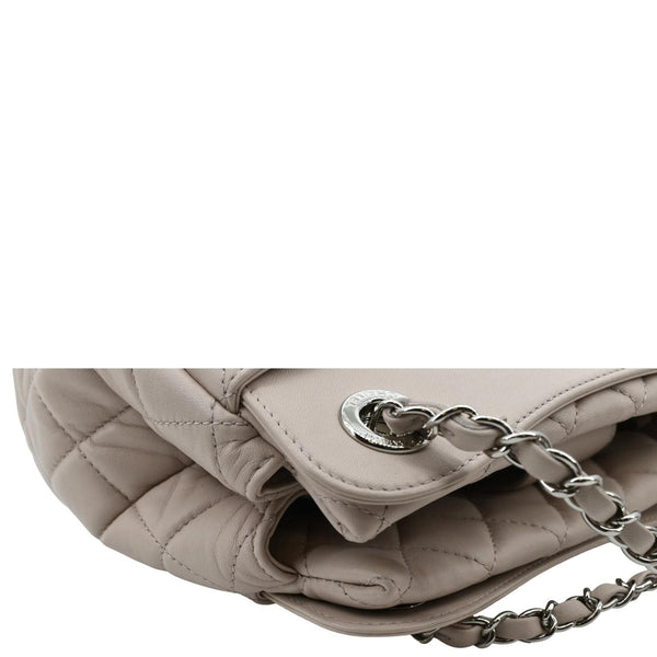 CHANEL CC Quilted Lambskin Leather Shopping Tote Bag Light Pink