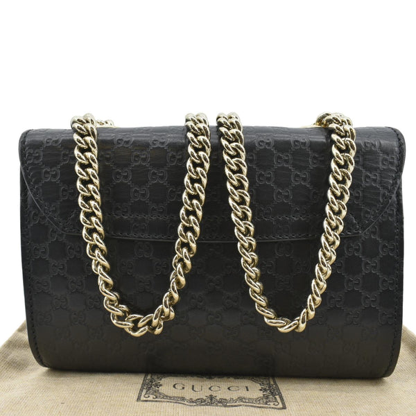 GUCCI Emily Mini Micro GG Leather Shoulder Bag Black 449636