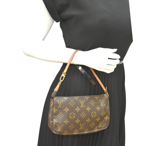 Louis Vuitton Pochette Accessories Canvas Pouch Bag - Full View