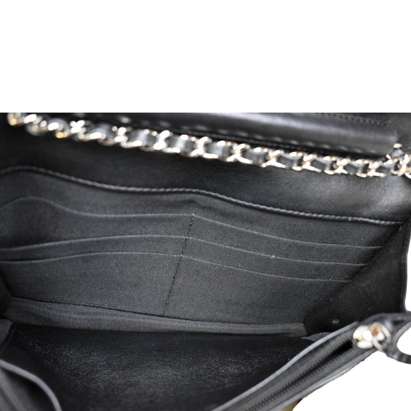 CHANEL Wallet on Chain Patent Leather Shoulder Bag Olive Green