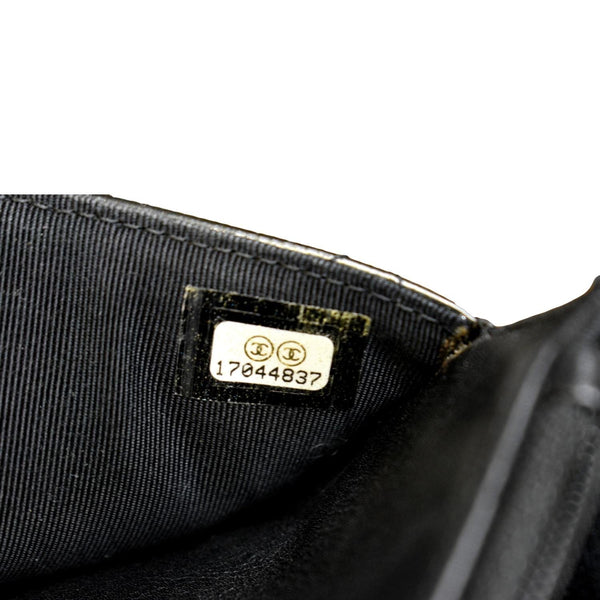 CHANEL Wallet on Chain Patent Leather Shoulder Bag Olive Green