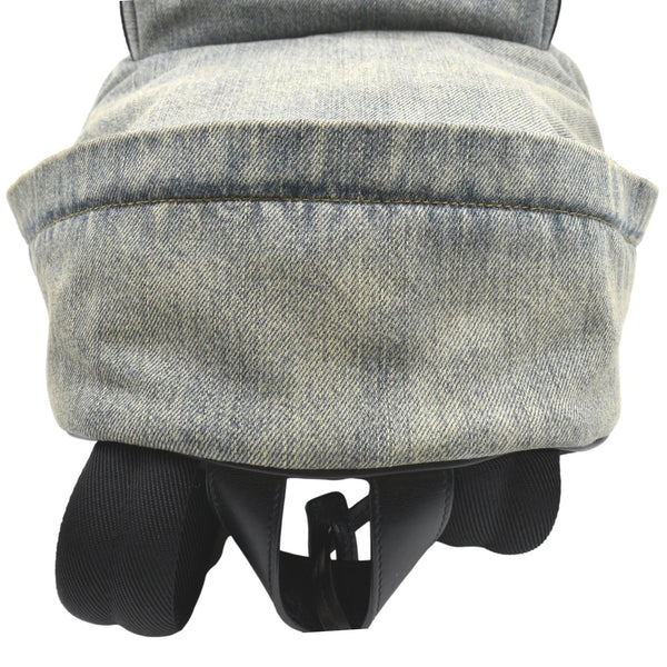 YVES SAINT LAURENT Denim Backpack Bag Gray