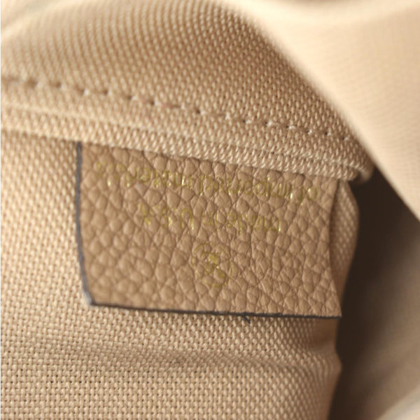 LOUIS VUITTON Felicie Monogram Empreinte Leather Pochette Crossbody Bag Light Brown