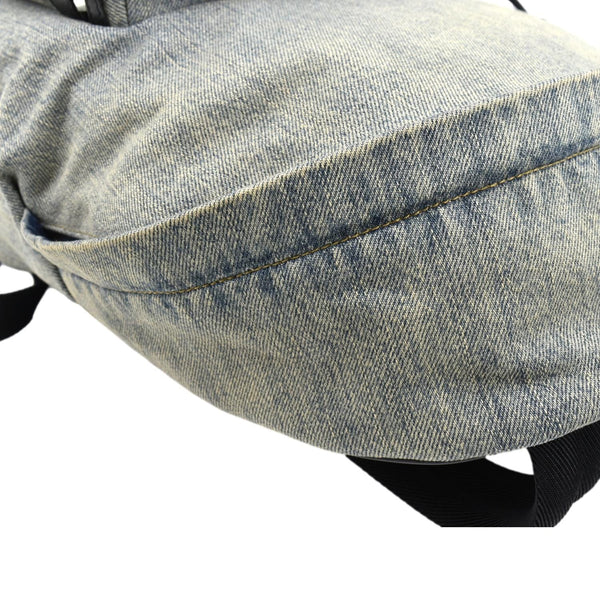 YVES SAINT LAURENT Denim Backpack Bag Gray