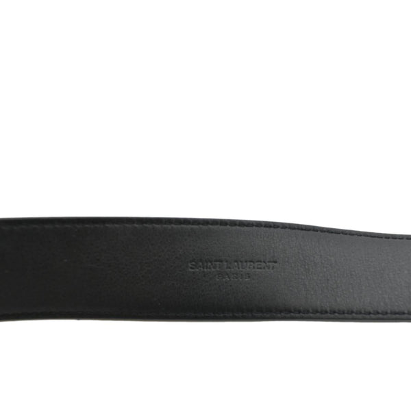 YVES SAINT LAURENT Logo Leather Belt Black