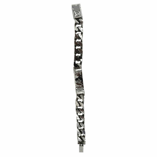 Louis Vuitton Monogram Chain Bracelet Silver - Verticle