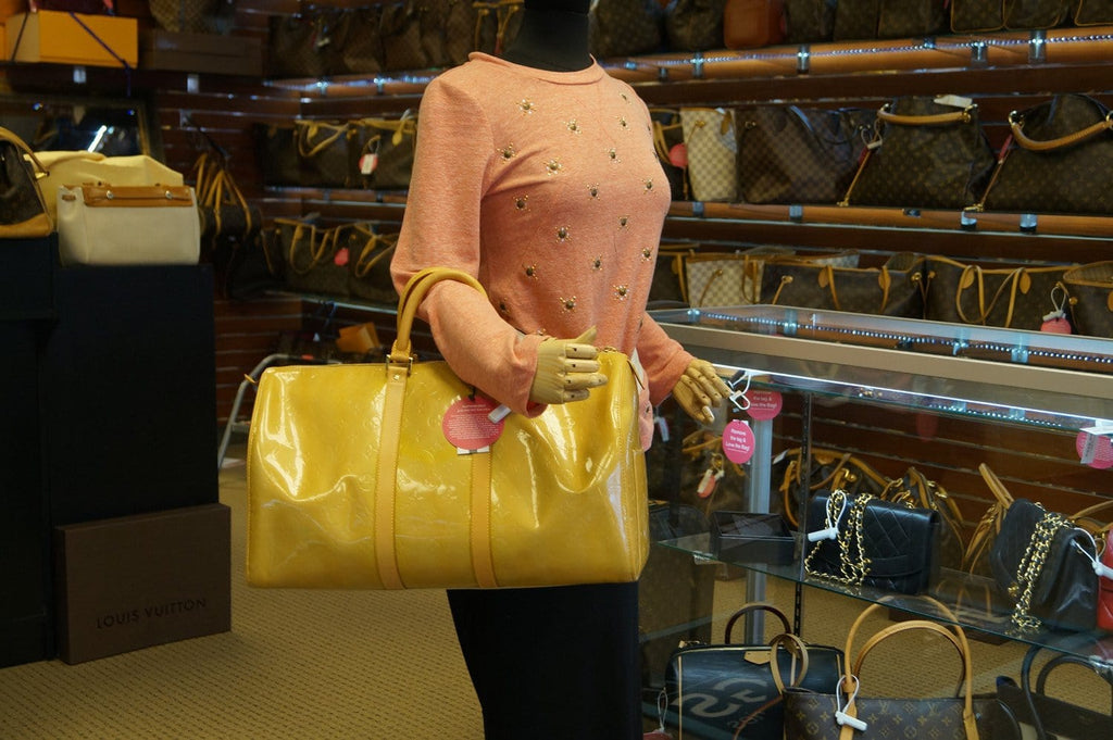 Louis+Vuitton+Bedford+Shoulder+Bag+Yellow+Vernis+Leather for sale
