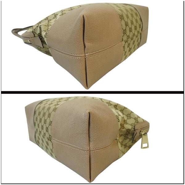 GUCCI Bree GG Supreme Leather Shoulder Bag 323673 Mauve