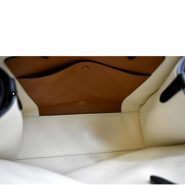 FENDI Peekaboo X-Lite Leather Tote Bag Black