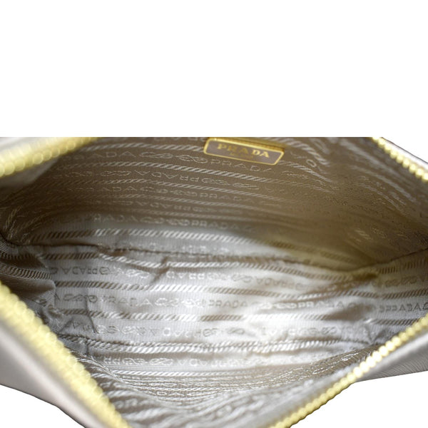 PRADA Re-Edition 2005 Saffiano Leather Shoulder Bag Beige