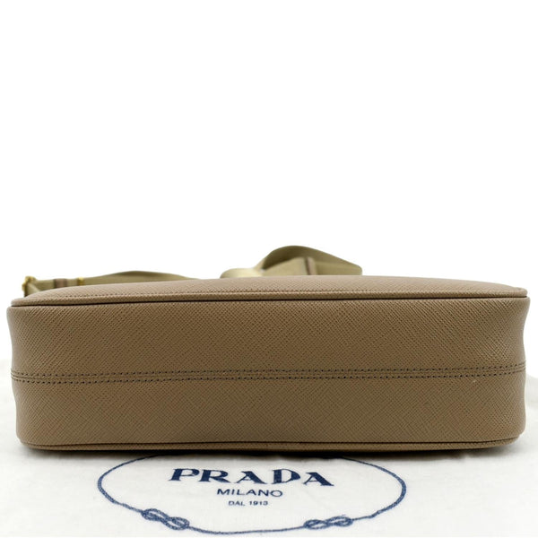 PRADA Re-Edition 2005 Saffiano Leather Shoulder Bag Beige