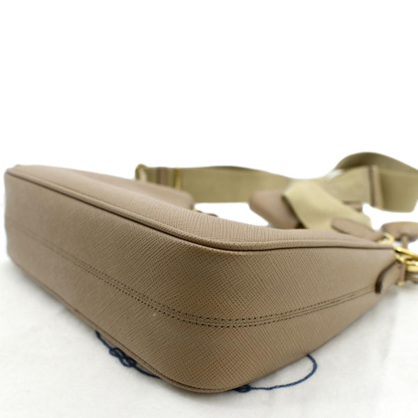 PRADA Re-Edition 2005 Saffiano Leather Shoulder Bag Beige
