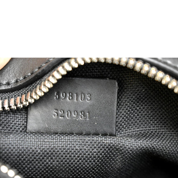 GUCCI GG Supreme Monogram Canvas Web Messenger Bag Black 598103