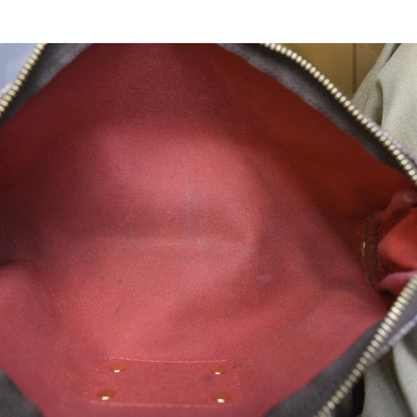 LOUIS VUITTON Eva Pochette Damier Ebene Clutch Crossbody Bag Brown