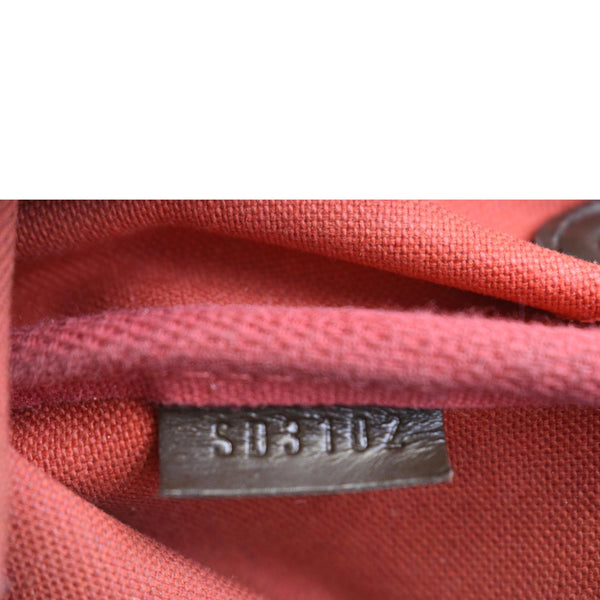 LOUIS VUITTON Eva Pochette Damier Ebene Clutch Crossbody Bag Brown