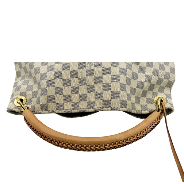 LOUIS VUITTON Artsy MM Damier Azur Hobo Bag White