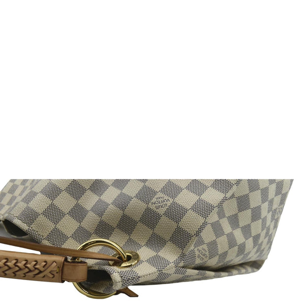 LOUIS VUITTON Artsy MM Damier Azur Hobo Bag White