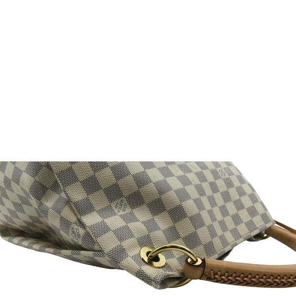 LOUIS VUITTON Artsy MM Damier Azur Hobo Bag White