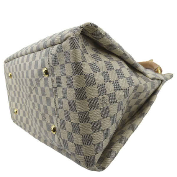 LOUIS VUITTON Artsy MM Damier Azur Hobo Bag White